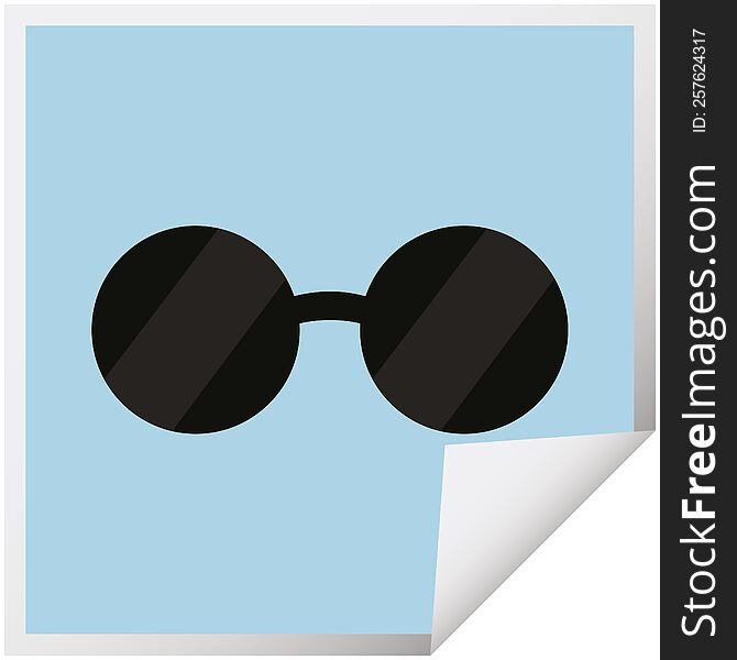 Sunglasses Graphic Square Sticker