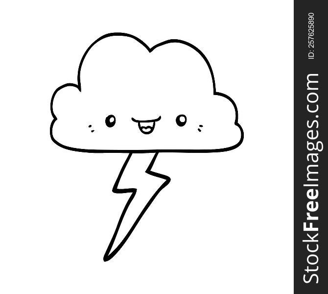 Cartoon Storm Cloud