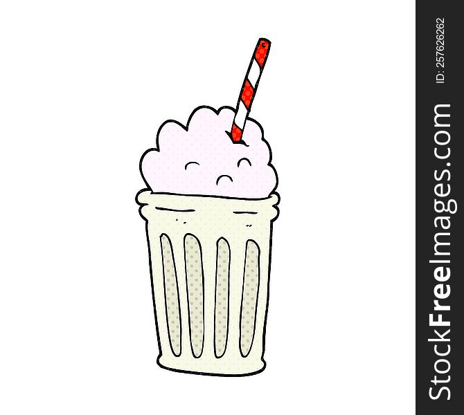 cartoon milkshake