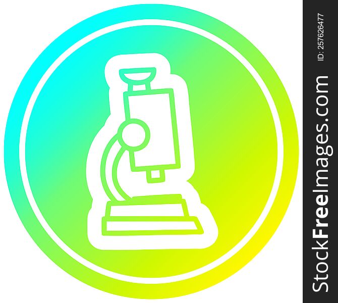 Microscope And Slide Circular In Cold Gradient Spectrum