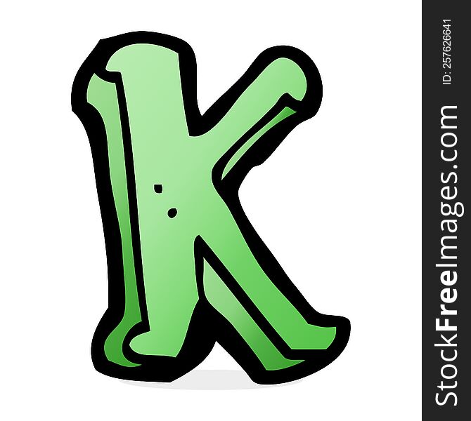 cartoon letter K