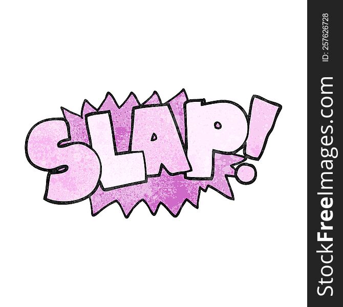 freehand textured cartoon slap symbol