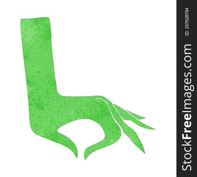 cartoon green hand symbol