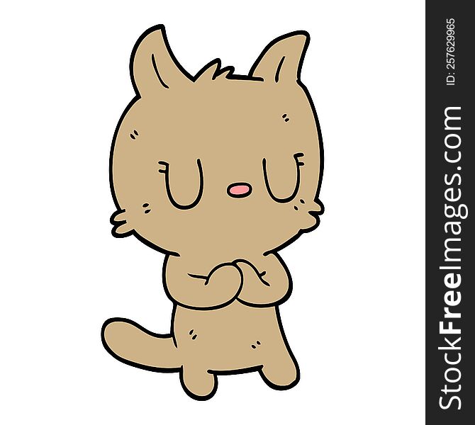 Cartoon Doodle Happy Cat