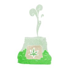 Free Cartoon Bag Of Weed Royalty Free Stock Images - 257632349