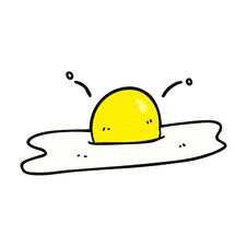 Cartoon Fried Egg Royalty Free Stock Photography