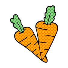 Cartoon Doodle Carrots Stock Photography