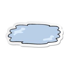 Sticker Of A Cartoon Puddle Stock Image Sticker Of A Cartoon Puddle Stock Image