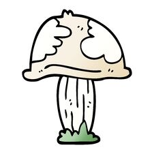 Cartoon Doodle Wild Mushroom Royalty Free Stock Images