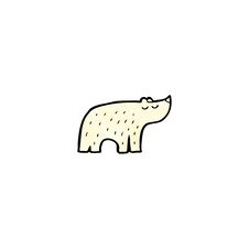 Cartoon Polar Bear Stock Images