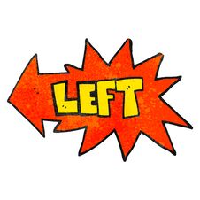 Texture Cartoon Left Symbol Royalty Free Stock Image