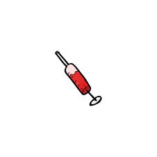 Cartoon Blood In Syringe Royalty Free Stock Photo