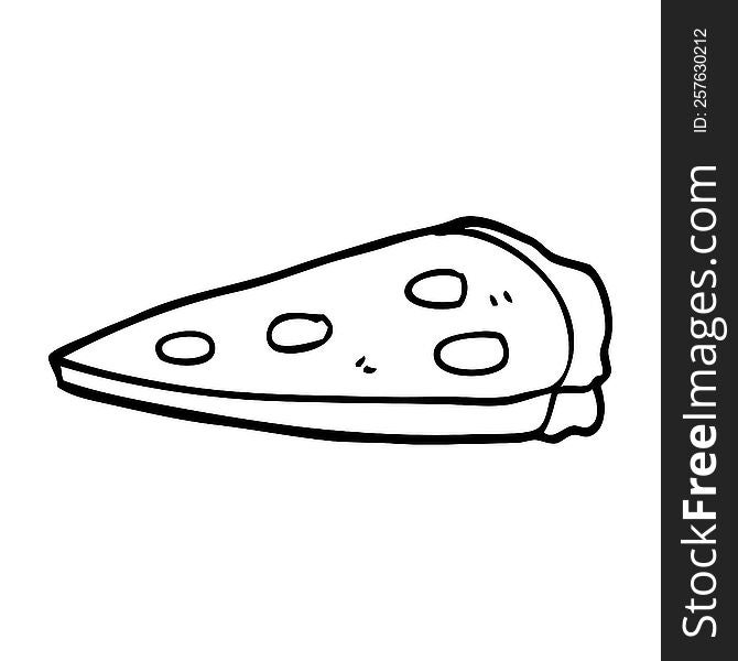 Line Drawing Cartoon Pizza