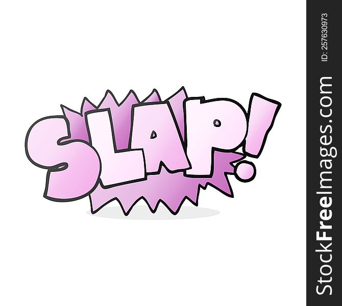 freehand drawn cartoon slap symbol