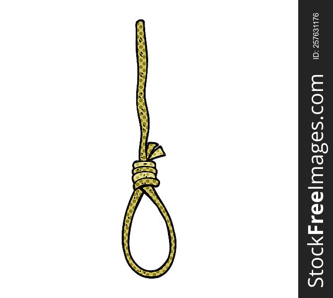 freehand drawn cartoon hangman\'s noose. freehand drawn cartoon hangman\'s noose