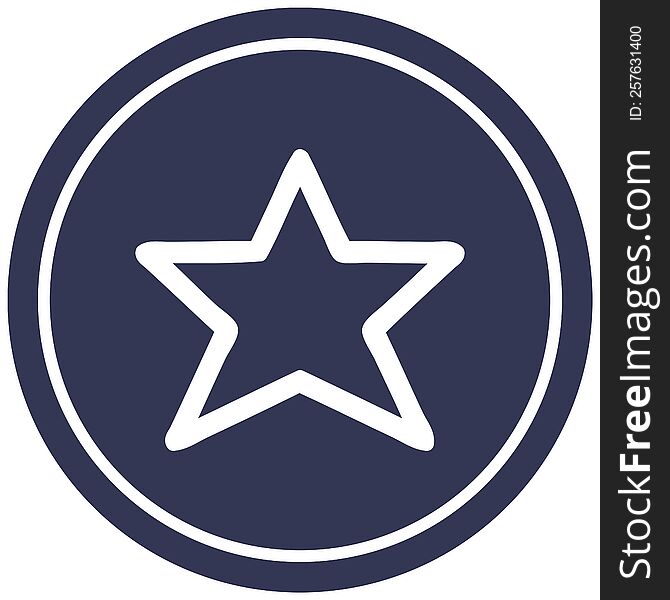 star shape circular icon symbol