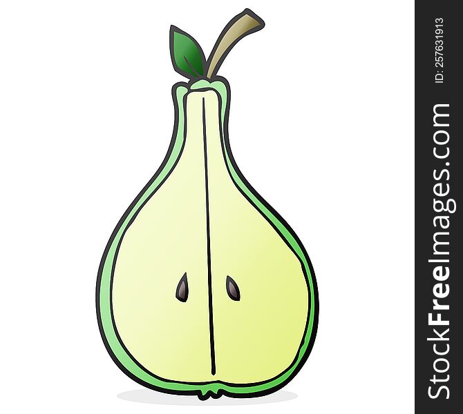 Cartoon Half Pear