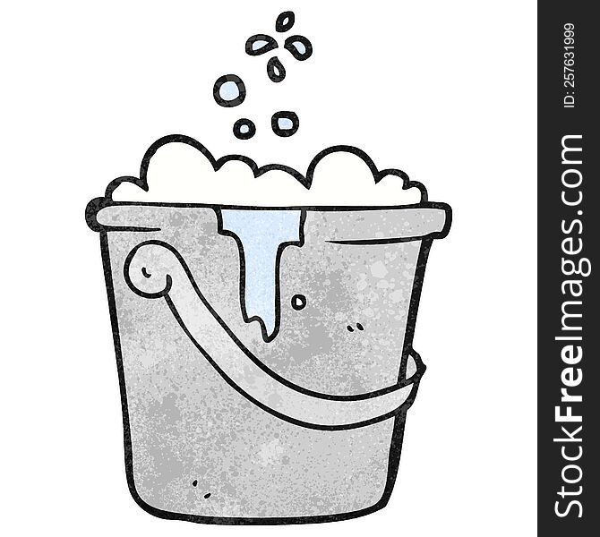 Textured Cartoon Cleaning Bucket