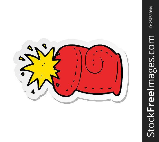 sticker of a cartoon punch