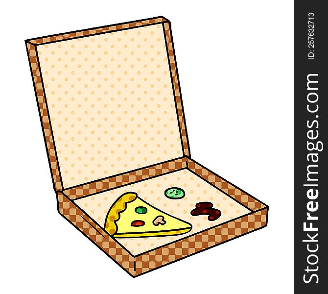 hand drawn cartoon doodle of a slice of pizza