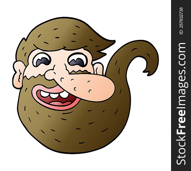 bearded cartoon doodle man