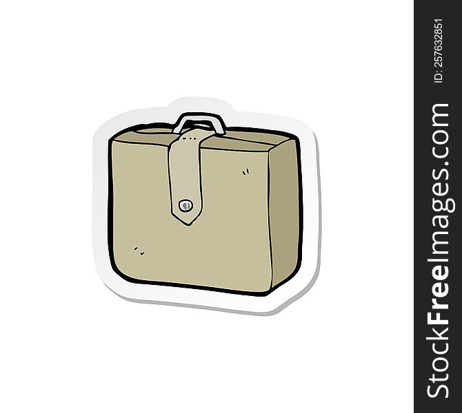 sticker of a cartoon suitcase