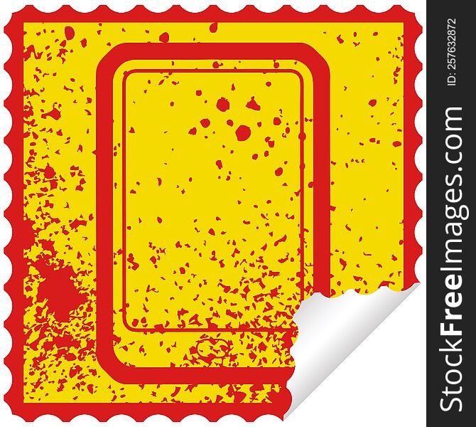 distressed sticker icon illustration of a tablet computer. distressed sticker icon illustration of a tablet computer
