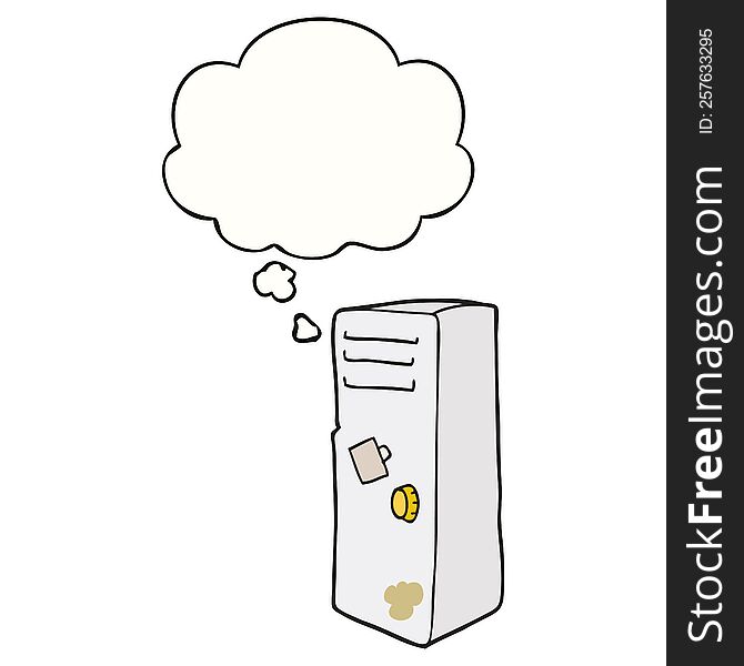 cartoon locker with thought bubble. cartoon locker with thought bubble