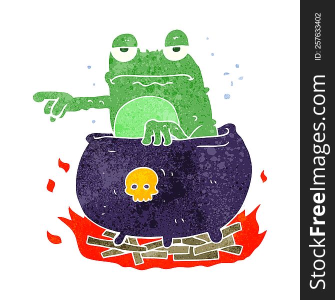 Retro Cartoon Halloween Toad