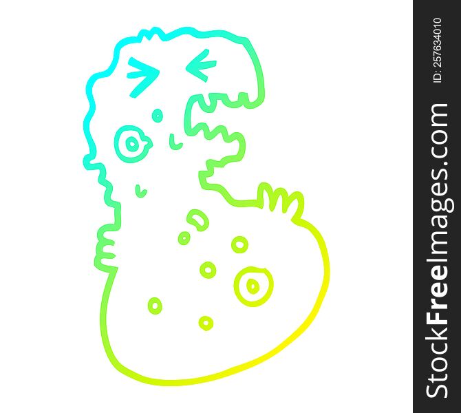 Cold Gradient Line Drawing Cartoon Germ
