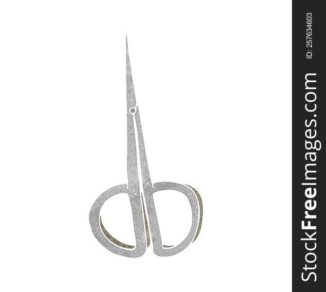 retro cartoon nail scissors