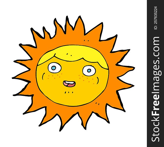 Sun Cartoon Character