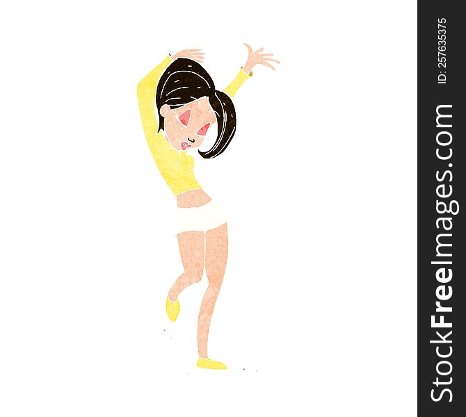 Cartoon Pretty Woman Dancing