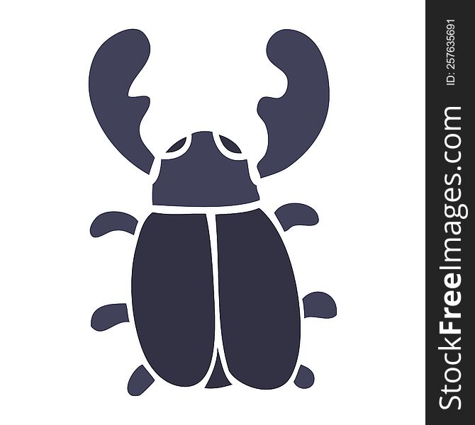 cartoon doodle huge beetle