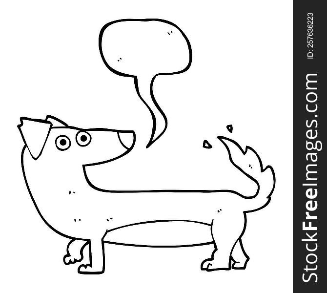 Speech Bubble Cartoon Dog