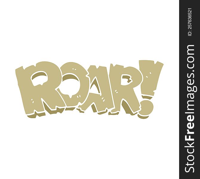 cartoon doodle roar text