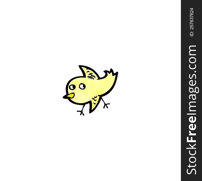 cartoon little yellow bird