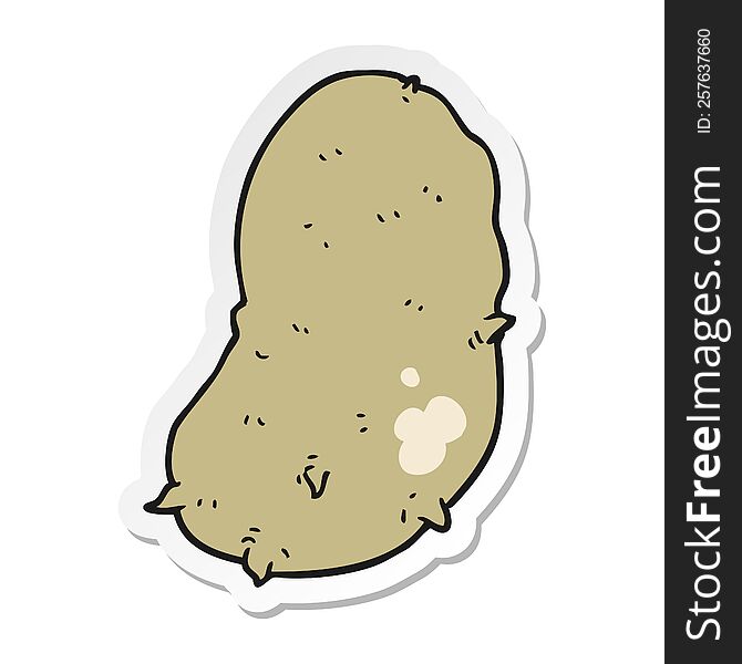 sticker of a cartoon potato