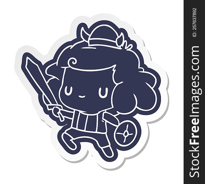 cartoon sticker kawaii cute viking child