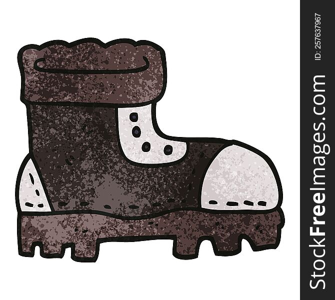 cartoon doodle work boot