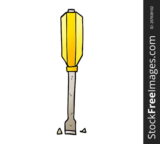 Cartoon Doodle Screwdriver