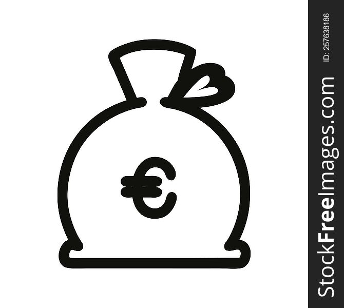 money sack icon symbol