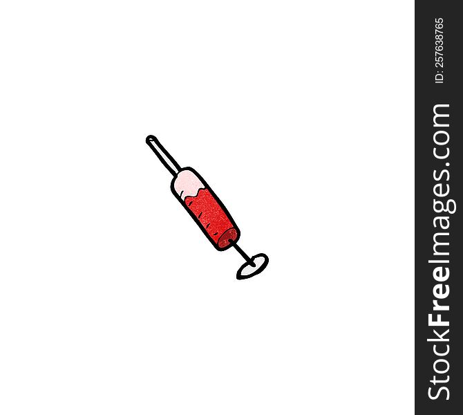 cartoon blood in syringe