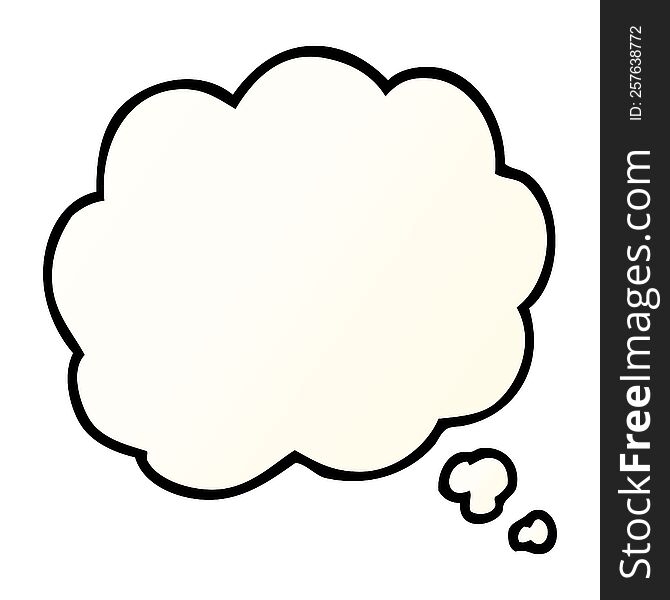 Cartoon Doodle Thought Cloud