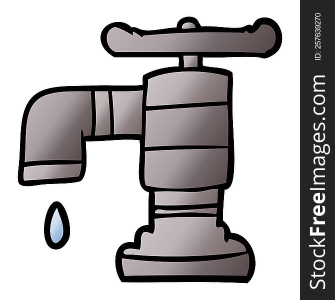 cartoon dripping faucet. cartoon dripping faucet