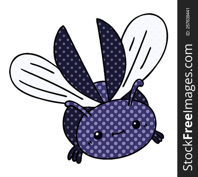 comic book style quirky cartoon flying beetle. comic book style quirky cartoon flying beetle