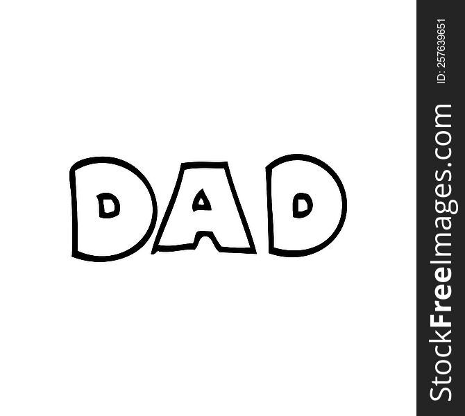 cartoon word dad