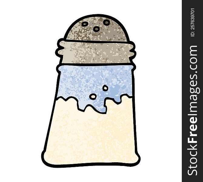 grunge textured illustration cartoon salt shaker