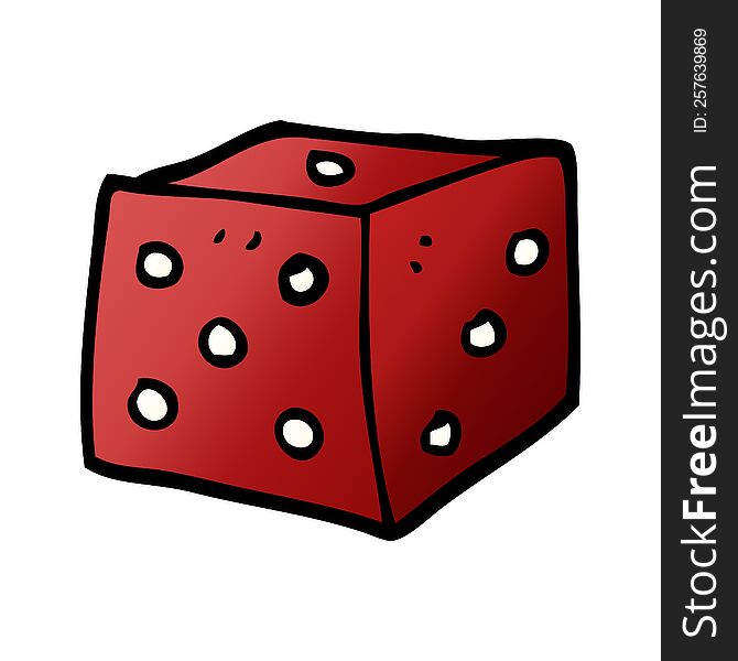 Cartoon Doodle Red Dice