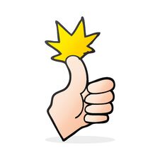 Cartoon Thumbs Up Royalty Free Stock Images